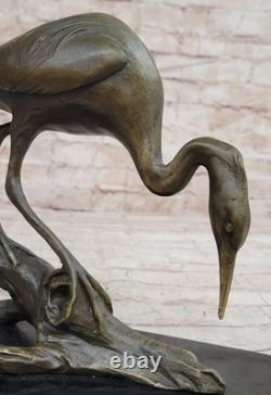 Art Deco Bronze Sculpture Statue Figurine Decor Signed Milo Crane