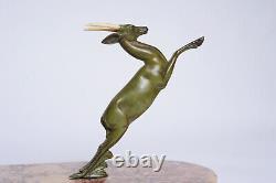 Art Deco Bronze Sculpture of Diana the Huntress signed Gual