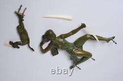 Art Deco Bronze Sculpture of Diana the Huntress signed Gual