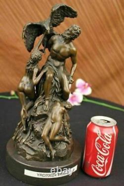 Art Deco Bronze Sculpture of Zeus and Eagle with Marble Figurine Base Opener