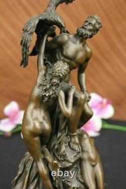 Art Deco Bronze Sculpture of Zeus and Eagle with Marble Figurine Base Opener