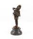 Art Deco Bronze Sculpture Of A Boy With An Accordion By Lazzarone After Dh Chiparus