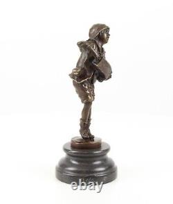 Art Deco Bronze Sculpture of a Boy with an Accordion by Lazzarone after DH Chiparus