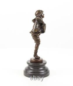 Art Deco Bronze Sculpture of a Boy with an Accordion by Lazzarone after DH Chiparus