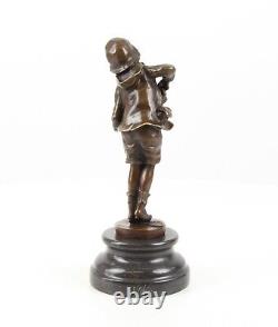 Art Deco Bronze Sculpture of a Boy with an Accordion by Lazzarone after DH Chiparus