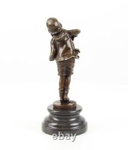 Art Deco Bronze Sculpture of a Boy with an Accordion by Lazzarone after DH Chiparus