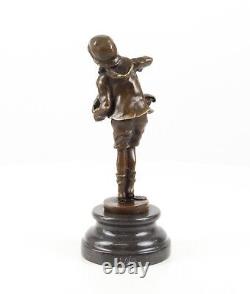 Art Deco Bronze Sculpture of a Boy with an Accordion by Lazzarone after DH Chiparus