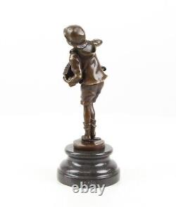 Art Deco Bronze Sculpture of a Boy with an Accordion by Lazzarone after DH Chiparus