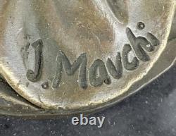 Art Deco Bronze Sculpture of a Dancing Arab Girl Signed Mavchi Deal