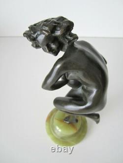 Art Deco Bronze Sculpture of a Nude Female Dancer in the Style of Claire Colinet, 1920–1930
