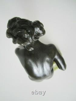 Art Deco Bronze Sculpture of a Nude Female Dancer in the Style of Claire Colinet, 1920–1930