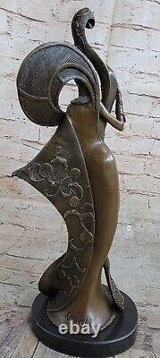 Art Deco Bronze Statue Chair Actress Dancer Jazz Club English Artist Mavchi