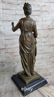 Art Deco Bronze Statue Classic Victorian Woman 'Lost' Wax Method Figurine