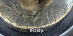 Art Deco Bronze Statue of Dancer Palmyra Signed Chiparus Cast Figurine