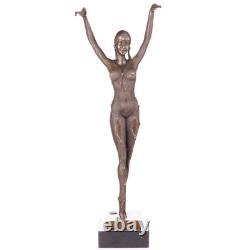 Art Deco Bronze Statue of a Dancer Durga after Demetre Chiparus