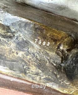 Art Deco Bronze Statue with Double Patina by Alexandre Morlon: Confidence to a Friend