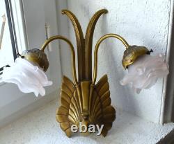 Art Deco Bronze Wall Sconce by Charles Ranc Paradise Bird