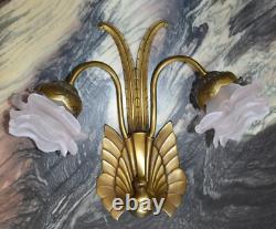 Art Deco Bronze Wall Sconce by Charles Ranc Paradise Bird