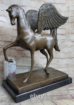 Art Deco Bronze Winged Pegasus Horse Statue by Aldo Vitaleh