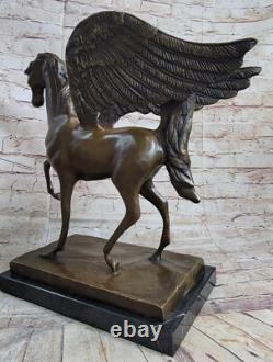Art Deco Bronze Winged Pegasus Horse Statue by Aldo Vitaleh