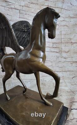 Art Deco Bronze Winged Pegasus Horse Statue by Aldo Vitaleh