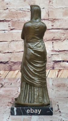 Art Deco Bronze Woman Sculpture by J. La Fait Collection Figurine