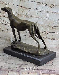 Art Deco By French Artisanfermiet Lévrier Family Dog Bronze Figurine