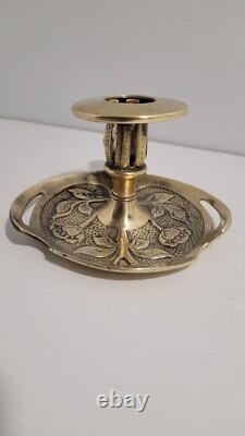 Art Deco Candle Holder Protected Bronze from Vienna
