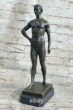 Art Deco Chair Caesar The Great Roman Bronze Sculpture Marble Figurine Home