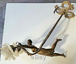 Art Deco Chandeliers Diane Huntress Regulates Bronze Patina Unusual 1930 21981