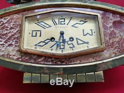 Art Deco Clock Pendulum Bronze 1930 Very Good Condition Working Perfectly