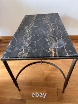 Art Deco Coffee Table Marble Portoro Bronze Brass