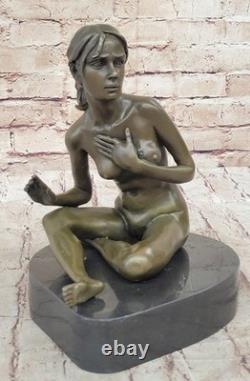 Art Deco Collection French Bronze Seated Nude by Amedeo Gennarelli