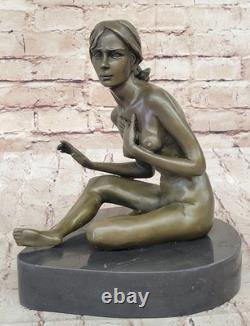 Art Deco Collection French Bronze Seated Nude by Amedeo Gennarelli