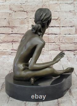 Art Deco Collection French Bronze Seated Nude by Amedeo Gennarelli