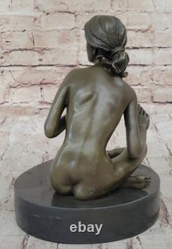 Art Deco Collection French Bronze Seated Nude by Amedeo Gennarelli