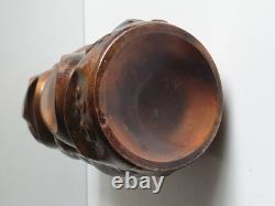 Art Deco Copper Electroplated Identifier on Reverse Painted Glass, 1900