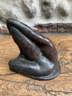 Art Deco Curiosity Sculpture Woman to Identify Contortionist 1950 Terracotta