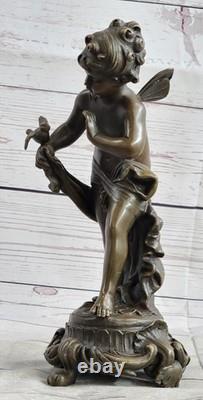 Art Deco Decorative Bronze Sculpture Statue of a Young Fairy 9