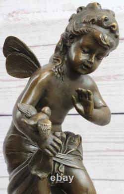 Art Deco Decorative Bronze Sculpture Statue of a Young Fairy 9