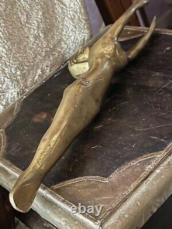 Art Deco Egyptian bronze statue bottle