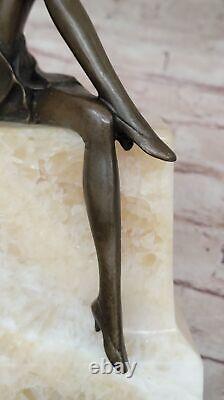 Art Deco Fashion Dancer Model Actress Bronze Cast Sculpture Statue Business No.