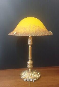 Art Deco Glass or Brass Lamp