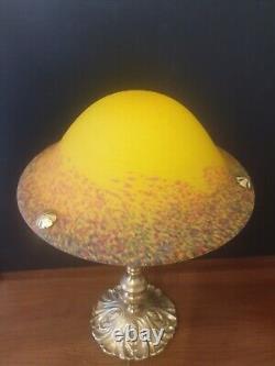 Art Deco Glass or Brass Lamp