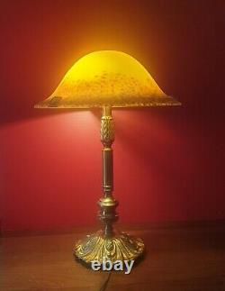 Art Deco Glass or Brass Lamp