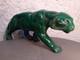 Art Deco Green Ceramic Panther Lion St. Cl&eacute;ment Bronze Animal Statue