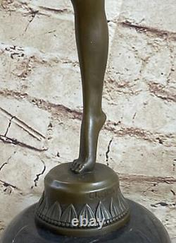 Art Deco Juggler Chair Bronze Sculpture Claire-Jeanne Roberte Colinet Figurine