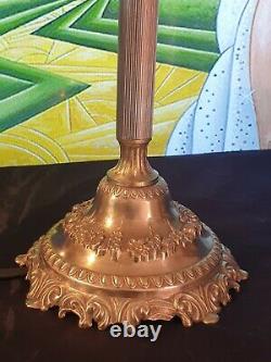 Art Deco Lamp Art New Molded Glass Muller Frères Lunaville Bronze Or Brass