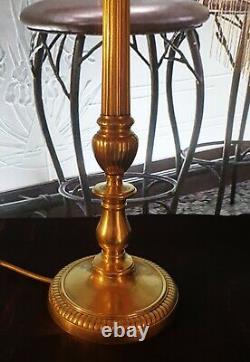 Art Deco Lamp Art New Moulded Glass Signed Vianne (bronze Or Brass)