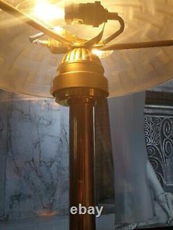 Art Deco Lamp Art Nouveau Moulded Glass (bronze Or Laiton)